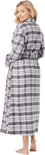 Vista 3 de Dreams & Co. Bata larga de franela para mujer de talla grande