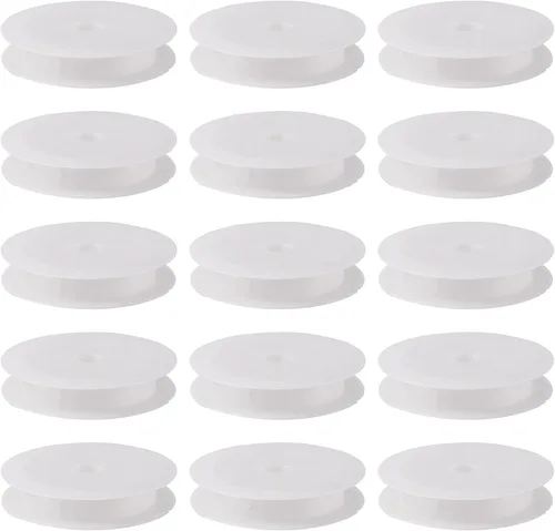 Vista 8 de Craftdady 200 bobinas vacías de plástico para bordar, máquina de coser de 0.81 pulgadas, rebordear hilo de hilo de hilo de alambre Bobina