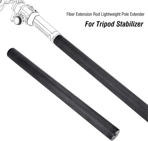 Vista 7 de Barra de extensión, barra de extensión de fibra de carbono, accesorio de extensor de poste ligero para estabilizador de trípode
