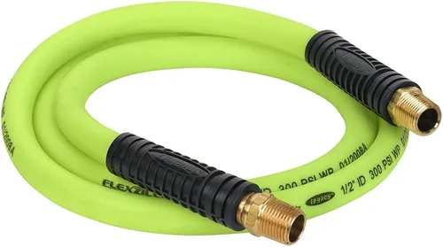 Vista 3 de Flexzilla Manguera de Aire Giratoria Whip, 1/2 pulg. x 2 pies (1/2 pulg. MNPT Giratoria x 1/2 pulg. MNPT Extremos), Resistente, Ligera, Híbrida