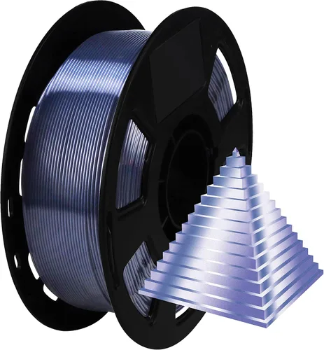 Vista 22 de Bblife - Filamento PLA multicolor de arcoíris, brillante, cambia rápidamente de color y tiene un efecto sedoso, material para impresión 3D, 2.2