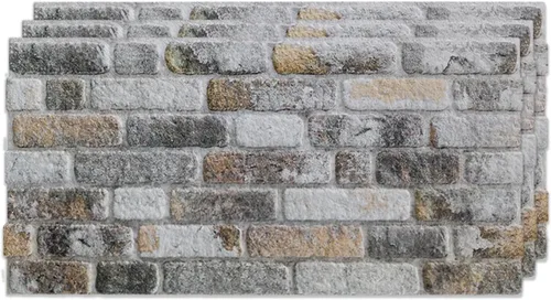 Vista 60 de IZODEKOR Paneles de pared 3D con efecto ladrillo, revestimiento, aspecto de piedra, revestimiento de espuma de poliestireno para sala de estar
