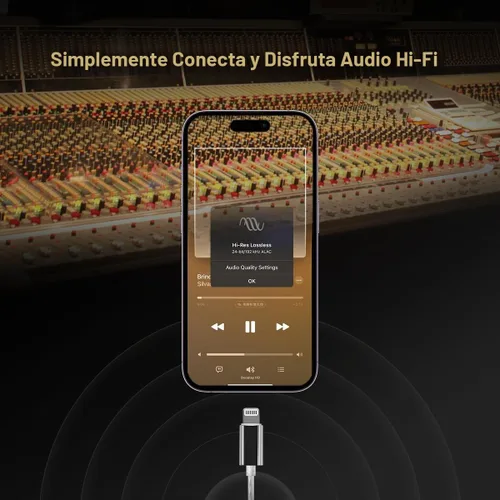 Vista 7 de Questyle NHB12 - Auriculares con cable para iPhone con amplificadores de auriculares [Certificado Apple MFi] Verdaderos auriculares intrauditivos