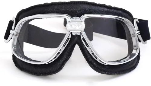 Vista 10 de CRG Sports goggle estilo vintage, aviador para motocicleta T11 - Clásico