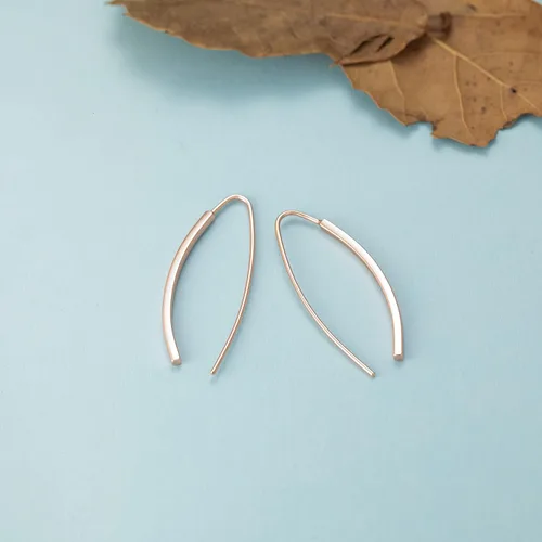 Vista 3 de SLUYNZ Aretes colgantes de plata de ley 925 para mujeres, adolescentes y niñas, aretes de aro abiertos, Metal, No es una piedra preciosa