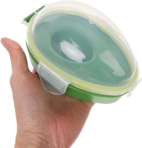 Vista 5 de DOITOOL Aguacate Keeper, contenedor de almacenamiento de aguacates, soporte reutilizable para ahorrador, recipiente de silicona para refrigerador