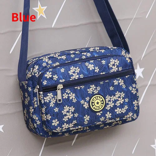 Vista 2 de HODMEXI Bolso cruzado impreso de nailon para mujer, bolsa de bolsillo de viaje para mujer