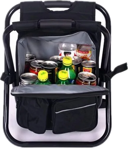 Vista 9 de Silla de camping plegable 3 en 1, mochila con bolsa de picnic aislada, bolsa de mesa de camuflaje para senderismo, equipo de campamento para pesca