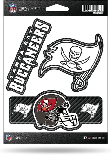 Vista 19 de Rico Industries NFL Football Triple Spirit Stickers Hoja de calcomanías triples