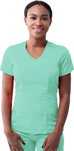 Vista 15 de Adar Pro Scrubs para mujer - Moderno cuello en V Manzana