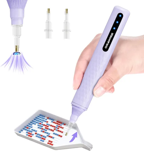 Vista 8 de Bolígrafo Eléctrico para Pintura de Diamantes, Lápiz de Arte de Diamantes sin Necesidad de Cera Inalámbrico y Silencioso Batería Recargable