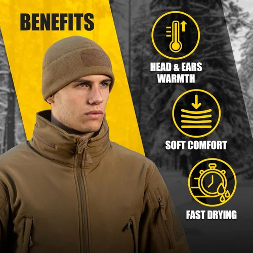 Vista 4 de M-Tac Gorra táctica de lana para reloj - Gorro de invierno Elite - Panel de parches