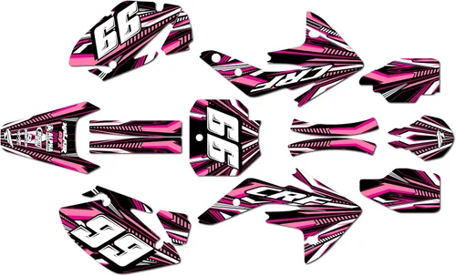 Vista 4 de Kit de gráficos Kalair GFX para Honda CRF150R (2007-2023) Serie PRIME Azul 09 Mil - Kit de calcomanías y adhesivos de gráficos personalizados