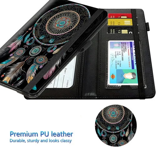 Vista 151 de Funda para chequera para hombres y mujeres, cartera de cuero RFID con ranuras para tarjetas de crédito, soporte de cheques duplicados personales