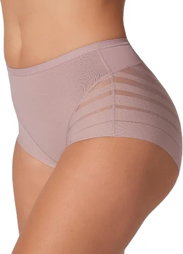 Vista 10 de Leonisa Faja Invisible de Cintura Alta con Control de Abdomen para Mujeres - Ropa Interior de Encaje a Rayas para Damas Panties Marrón claro