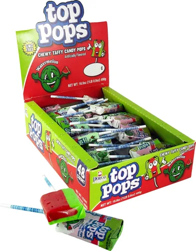Vista 7 de Top/Taffy Pops Sabores Surtidos 48ct