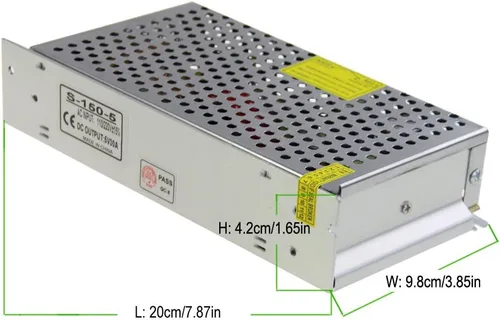 Vista 3 de ALITOVE Fuente de alimentación de 5 V, 30 A, 150 W, adaptador de corriente de 110 V/220 V CA a CC 5 voltios 30 amperios convertidor con 2 cables