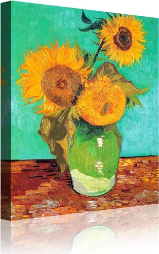 Vista 88 de IPIC - Campo de trigo con cuervos, reproducción artística de Vincent Van Gogh. Lienzo de giclée para decoración del hogar 10#F (20 x 16)