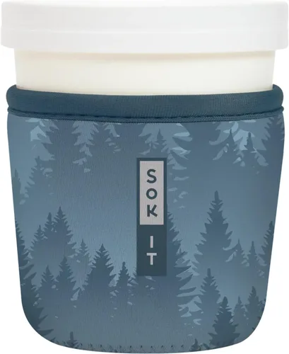 Vista 130 de Sok It IceCreamSok - Funda de neopreno aislada (flores abstractas, pintas de helado cónicas)