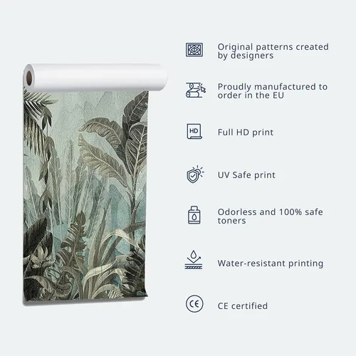 Vista 7 de artgeist Mural de pared premium tropical 197 x 110 pulgadas, papel tapiz no tejido, decoración de pared de vellón, impresión fotográfica, diseño