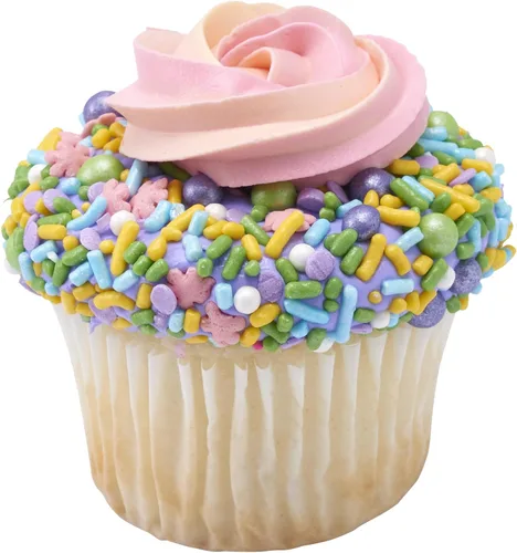Vista 8 de DECOPAC Bloom Sweet Bloom Deluxe Fusion Mix, 26 onzas, chispas de caramelo elegantes en recipiente portátil, chispas comestibles para pasteles