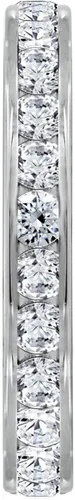 Vista 2 de Tienda Collection Platinum-Plated Sterling Silver Infinite Elements Cubic Zirconia Channel Set All-Around Band Ring