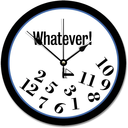 Vista 59 de Reloj de pared Whatever Modern Wood Clock de 10 pulgadas, silencioso, sin tictac, funciona con pilas, para sala de estar, dormitorio, cocina, A