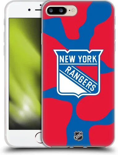 Vista 14 de Head Case Designs Funda de gel suave con licencia oficial de la NHL Camouflage New York Rangers compatible con Apple iPhone 7 Plus/iPhone 8 Plus