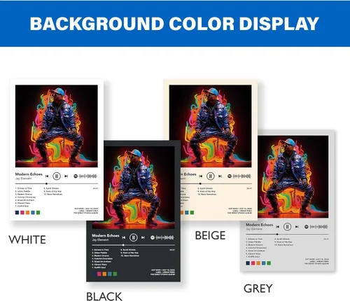 Vista 3 de Póster de arte personalizado con portada de álbum, impresiones de portada de álbum, póster de arte de pared musical, regalo personalizable