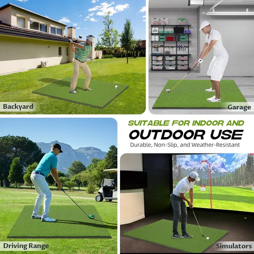 Vista 4 de Bltend Golf Mat: 5x4ft & 5x5ft Heavy-Duty Golf Hitting Mats Practice Outdoor/Indoor, Elite Dense Artificial Turf Matt Training Aid for