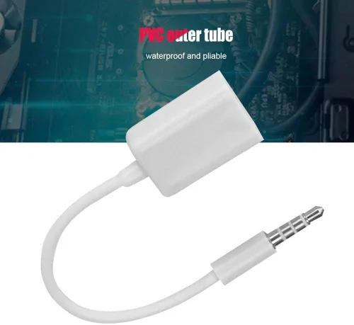 Vista 5 de Socobeta Convertidor de cable MP3 TV USB hembra a conector de 0.138 in macho de 0.138 in macho a USB hembra adaptador de cable de audio AUX