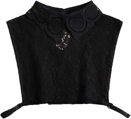 Vista 6 de Cuello falso desmontable Dickey cuello falso blusa media camisas cuello para mujer