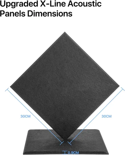 Vista 5 de Paneles acústicos autoadhesivos Soundsbay, paquete de 12 paneles de pared insonorizantes, baldosas de 12 x 12 x 0.4 pulgadas, panel absorbente