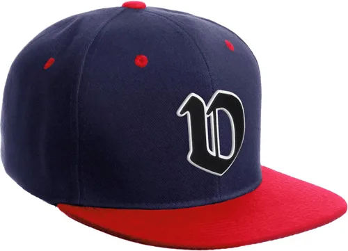 Vista 376 de Daxton Gorra clásica con visera de billete plano con letras del alfabeto inglés antiguo de la A a la Z