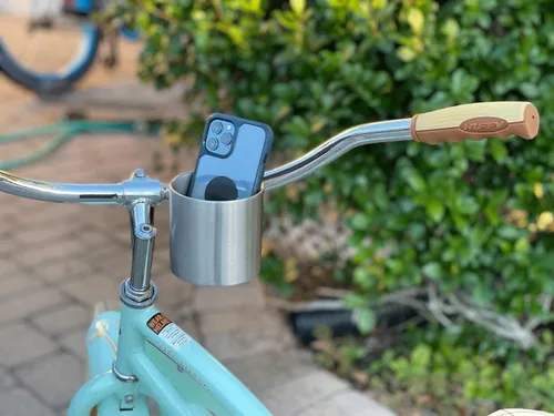 Vista 9 de Kroozie Stealth - Soporte para botella de bicicleta – Resistente portavasos de acero inoxidable para bicicleta para manillar – Para barras