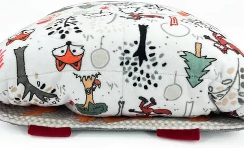Vista 8 de HuggaBuddies Fox Minkie - Mochila de dormir súper suave con diseño de zorro Manta de zorro con peso para niños, 55 pulgadas de ancho x 72 pulgadas