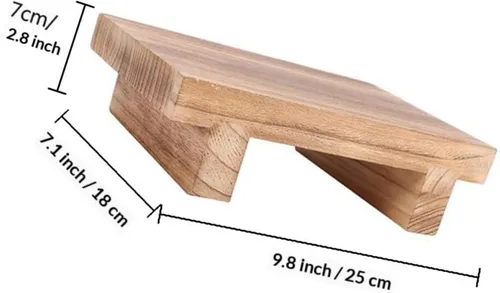 Vista 2 de Tofficu Taburete de madera para adultos, niños y niñas, banco de madera para pies debajo del escritorio para niños y niñas