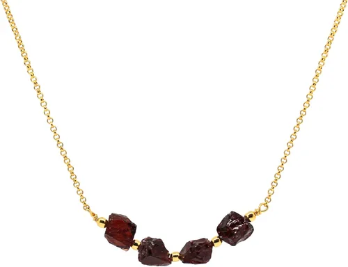 Vista 17 de Gempires Natural Raw Bar Crystals Pendant Necklace Handmade Jewelry 22 inch Adjustable Chain