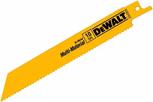 Vista 5 de DEWALT Hojas de sierra recíproca, parte trasera recta, 12 pulgadas, 14 TPI, paquete de 5 (DW4838)