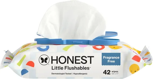 Vista 13 de The Honest Company Toallitas desechables para niños, hipoalergénicas, 42