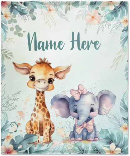 Vista 52 de Manta personalizada con nombre, suave, acogedora y ligera, con nombre para sofá o cama, regalo personalizado, unisex, tamaño XS, 40 x 30 pulgadas