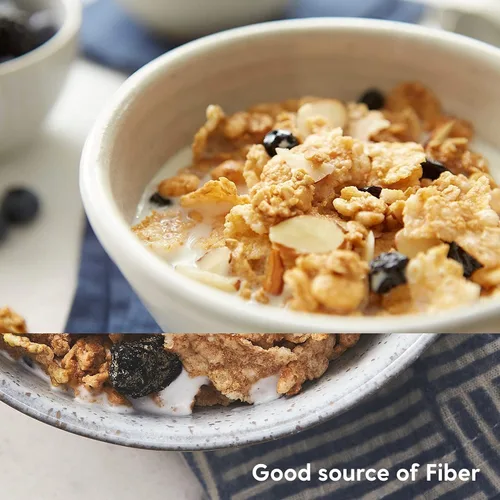 Vista 8 de Post Great Grains Blueberry Morning Breakfast Cereal, proyecto sin OMG verificado, saludable para el corazón, bajo en grasa, cereales integrales