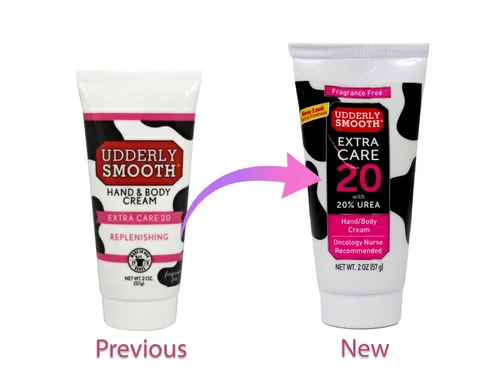 Vista 4 de Udderly Smooth Manos y cuerpo, cuidado extra 20 crema 2 oz