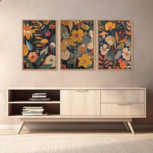 Vista 102 de FWIEXA Juego de Arte de Lienzo Bohemio Enmarcado para Pared, Cuadros Botánicos Verde Salvia Decoración de Pared, Impresiones de Arte de Plantas