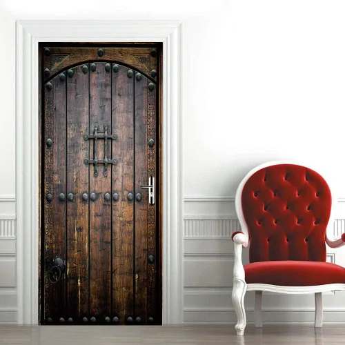 Vista 91 de Calcomanías 3D para puerta, murales para despegar y pegar, papel tapiz de caballo, calcomanías autoadhesivas extraíbles de PVC, impermeable, póster