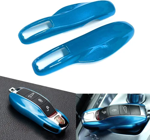 Vista 15 de x xotic tech Funda Protectora de Carcasa de Llavero Inteligente Estilo Fibra de Carbono Compatible con Porsche Boxster Cayenne Panamera Cayman Macan