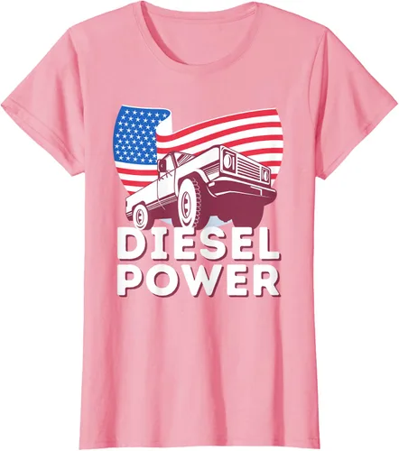 Vista 11 de Diesel Power American Flag - Camiseta de camioneta de mecánico diésel, Negro, S
