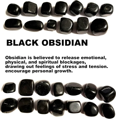 Vista 2 de Piedra pulida de obsidiana negra azabache, 3.53 onzas, atractiva, auténtica, aproximadamente 75 a 1 pulgada