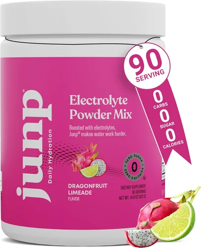 Vista 24 de JUNP Electrolitos en polvo, sin azúcar, sin carbohidratos, mezcla de electrolitos cetogénicos de limonada de bayas, electrolitos en polvo