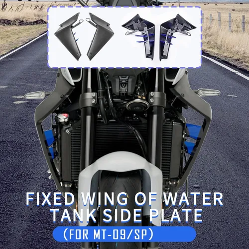 Vista 3 de Deflectores fijos de ala de carenado de aleta para motocicleta Downforce Downforce Downforce Naked Spoilers para Y.amaha MT09 MT 09 MT-09 SP 2021
